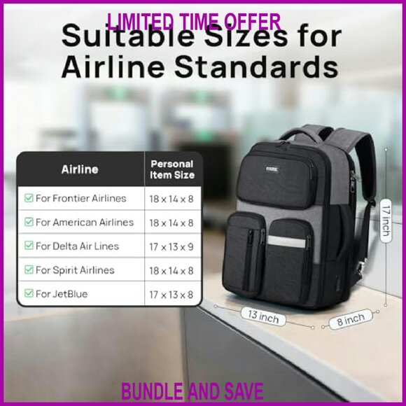 Laptop Backpack Bag 18x14x8 Inches Shop Point Coast 18x14x8 Personal Item  Under  Luggage Factory